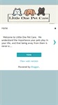 Mobile Screenshot of littleonepetcare.com